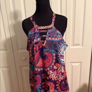 Vibrant Sleeveless Boho Top